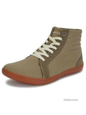 Wide High-Top Canvas Barefoot Sneakers Minimalist Zero Drop
